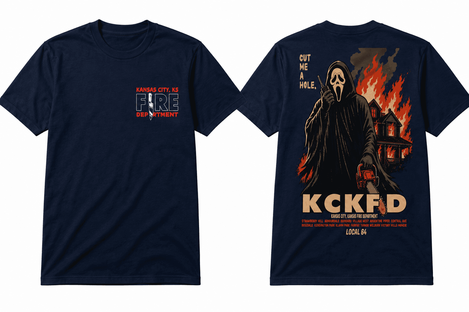 KCKFD Halloween Shirt - Ghostface - Tee Shirt