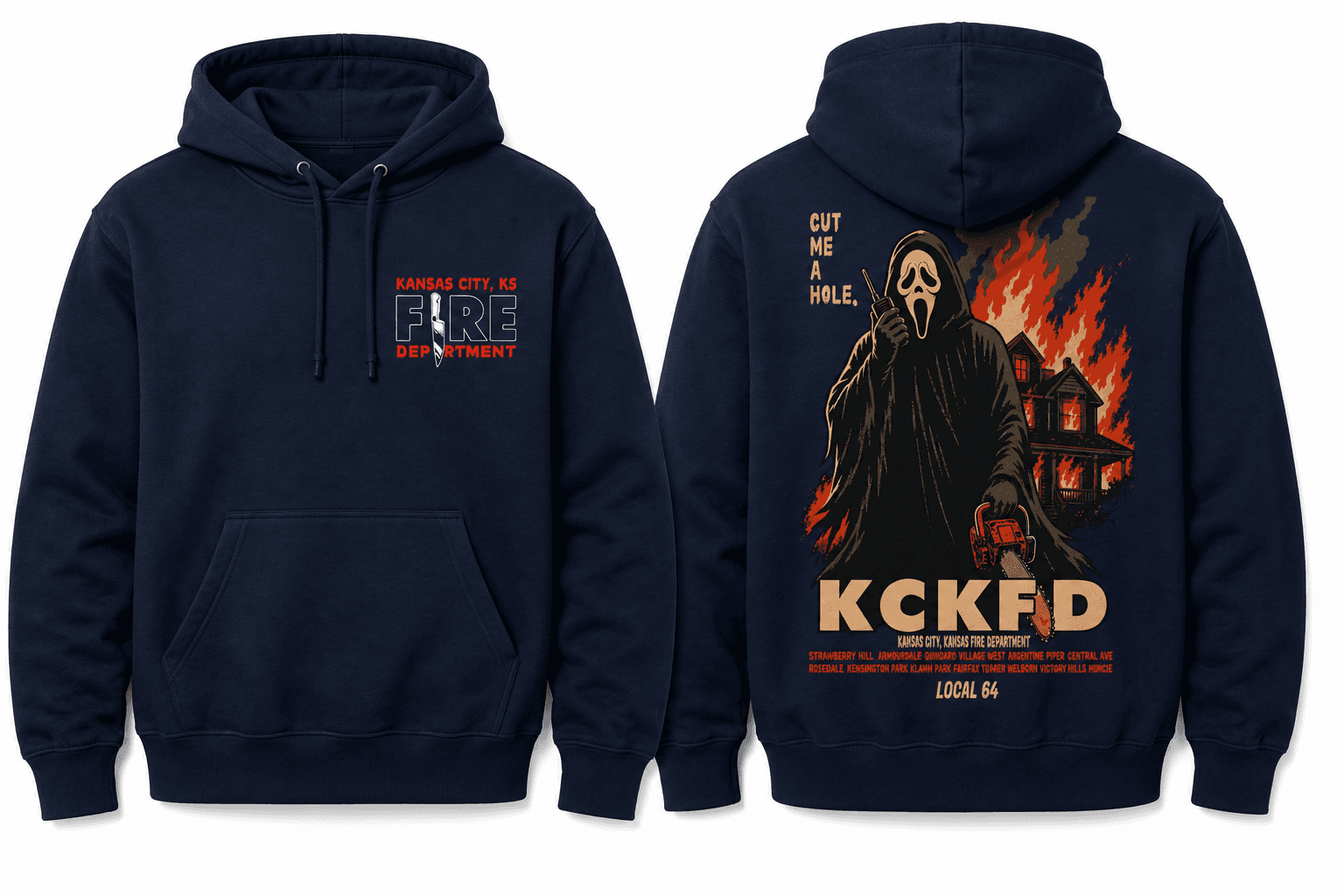 KCKFD Halloween Shirt - Ghostface - Hoodie