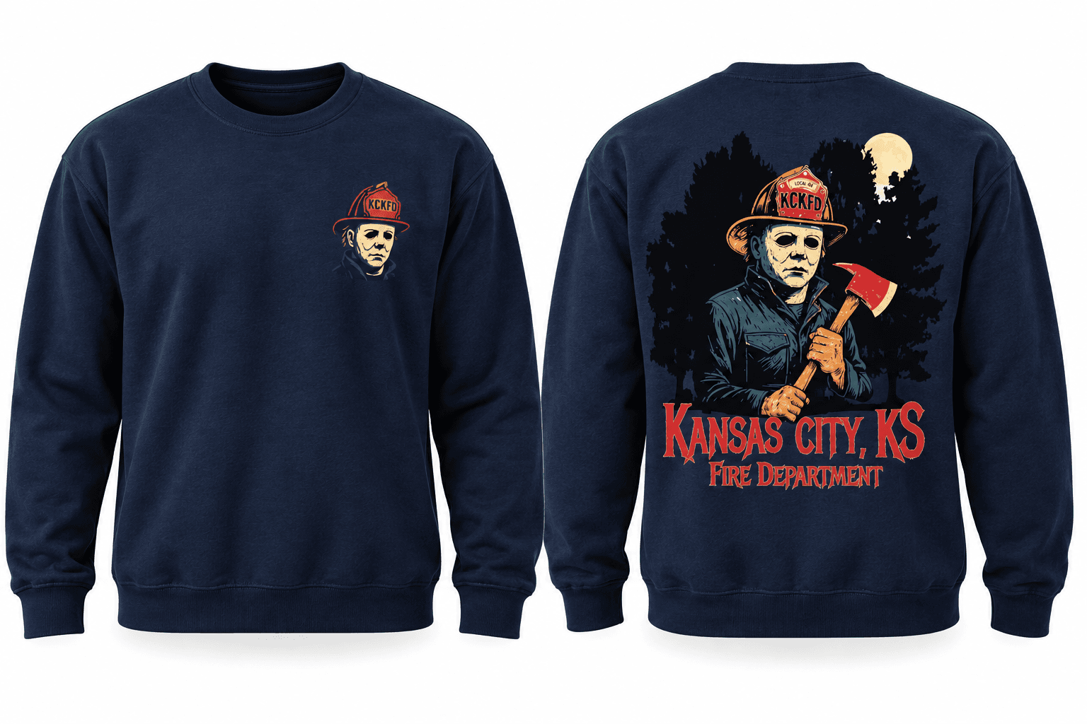 KCKFD Halloween Shirt - Michael Meyers - CREWNECK